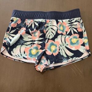 Roxy Girls (Kids) Size 16/XXL Beach Trip Floral Boardshorts